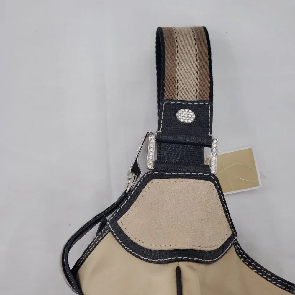 MICHAEL Michael Kors Women's Sport Luxe Small Hobo Satin Bag Sand New With Tags